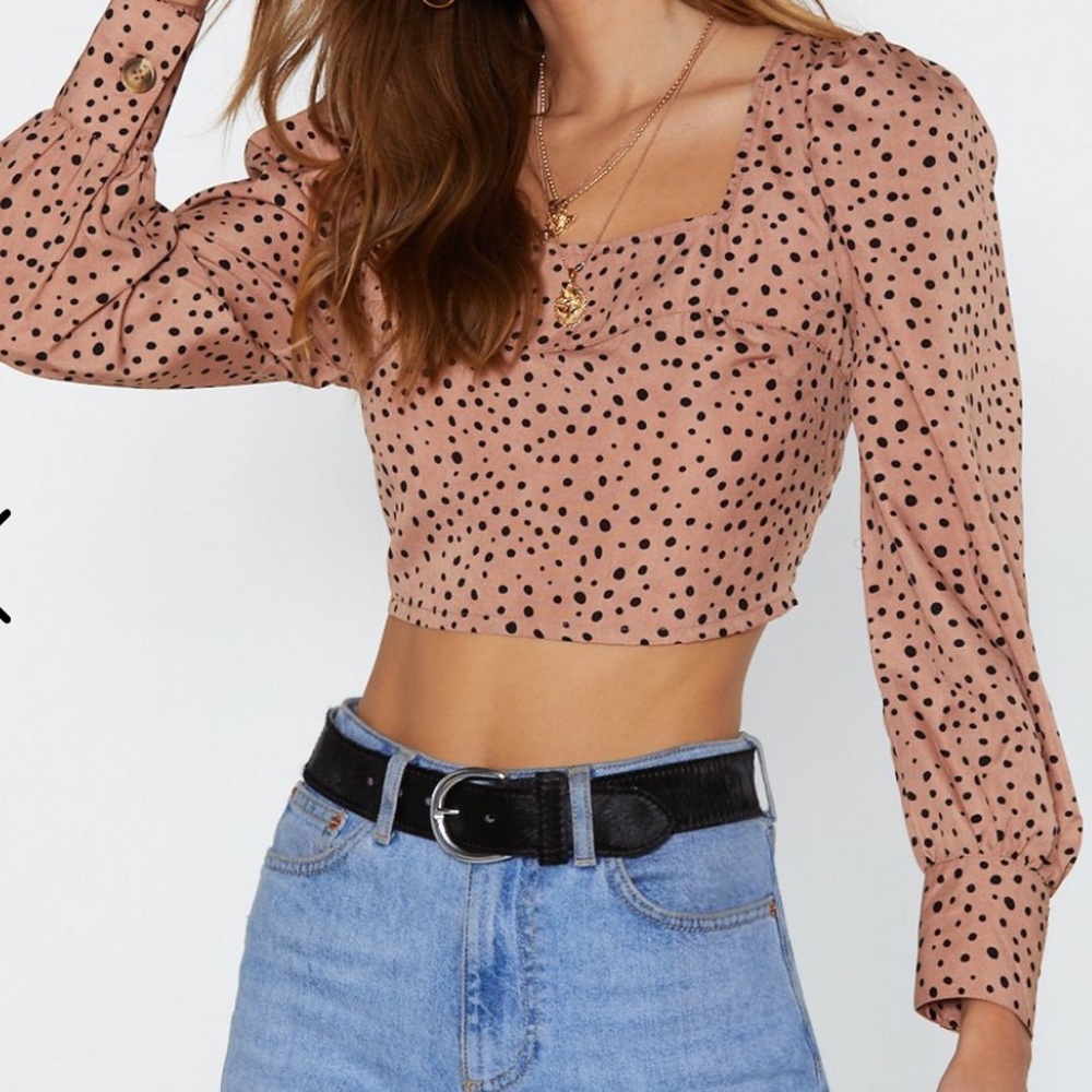 Nasty Gal Square Neck Crop Top